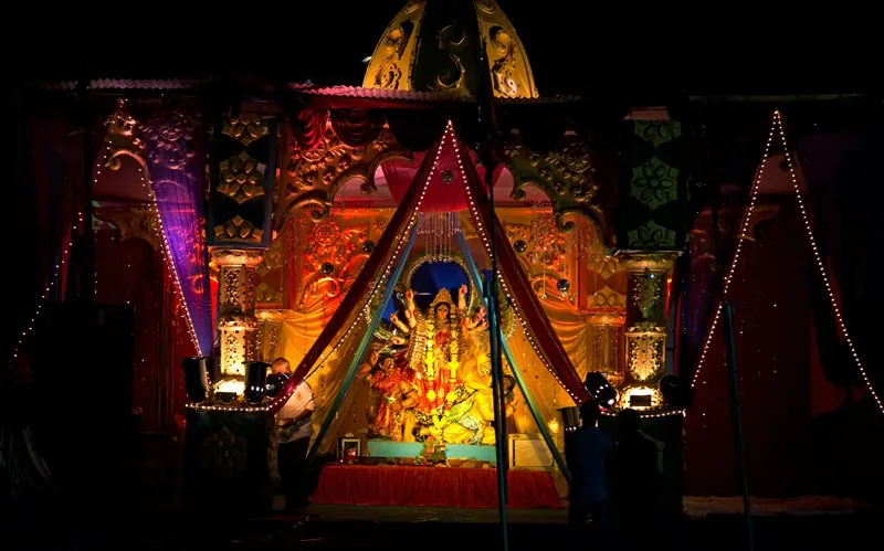Navratri celebrations at temple